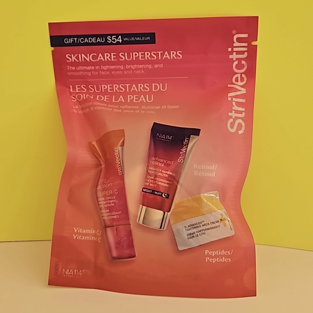 NWT STRIVECTIN skincare superstars 3 pack, eye, face, neck serums/creams